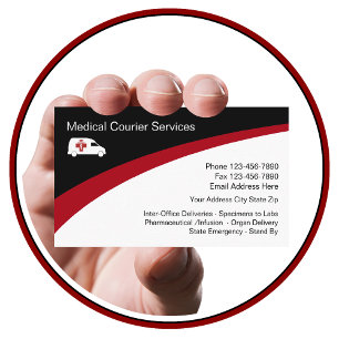 Tarjeta De Visita Servicios de Courier Médico