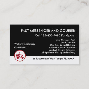Tarjeta De Visita Servicios de Courier y Entrega