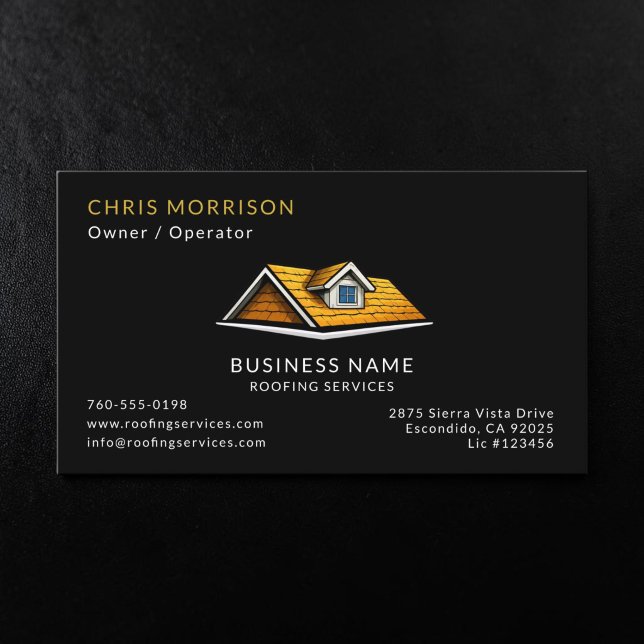 Tarjeta De Visita Servicios de Cubiertas Roofer (Subido por el creador)