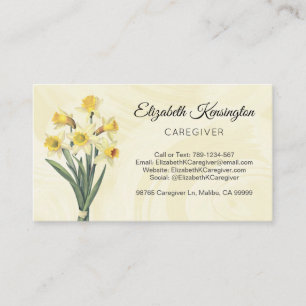 Tarjeta De Visita Servicios de cuidado de ancianos Floral