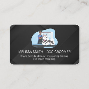 Tarjeta De Visita Servicios de cuidado de animales   Peluquero de pe