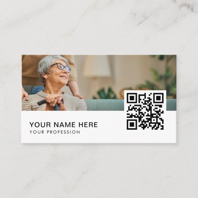 Tarjeta De Visita Servicios de cuidado de domicilio Profesional de c (Anverso)