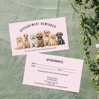 Tarjeta De Visita Servicios de cuidado de mascotas para recién nombr