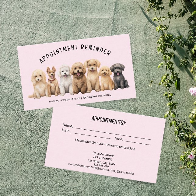 Tarjeta De Visita Servicios de cuidado de mascotas para recién nombr (Subido por el creador)