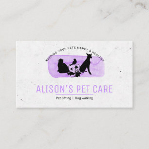 Tarjeta De Visita Servicios de cuidado de mascotas / Servicios de se