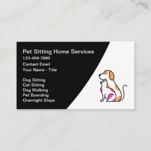 Tarjeta De Visita Servicios de Cuidado de Mascotas y Alojamiento