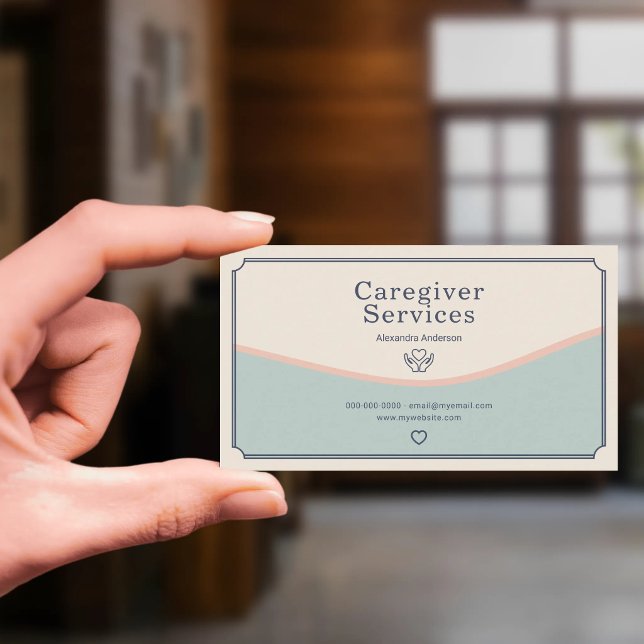 Tarjeta De Visita Servicios de Cuidador (Caregiver Services Business Card)