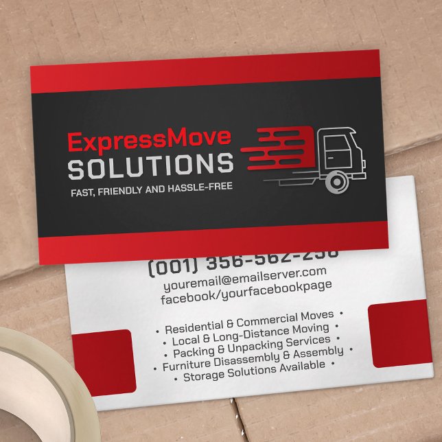 Tarjeta De Visita Servicios de desplazamiento profesional: reubicaci (Subido por el creador)