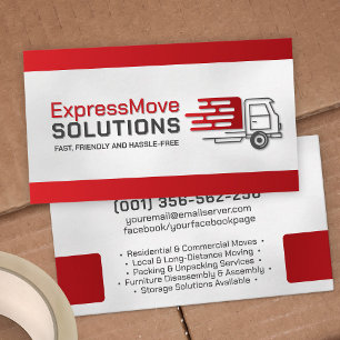 Tarjeta De Visita Servicios de desplazamiento profesional: reubicaci