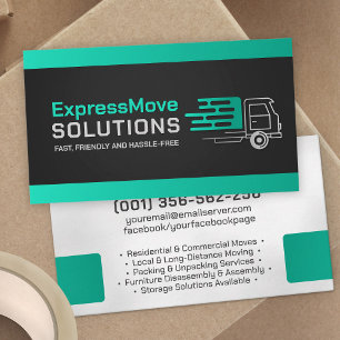 Tarjeta De Visita Servicios de desplazamiento profesional: reubicaci