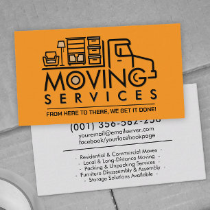 Tarjeta De Visita Servicios de desplazamiento profesional: reubicaci