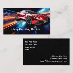 Tarjeta De Visita Servicios de Detallado Automotriz más Cool