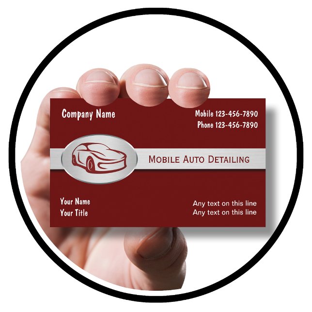 Tarjeta De Visita Servicios de Detallado Automotriz Móvil (Subido por el creador)