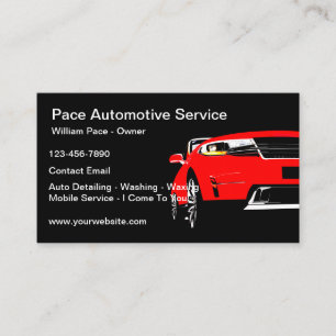 Tarjeta De Visita Servicios de Detallado de Autos