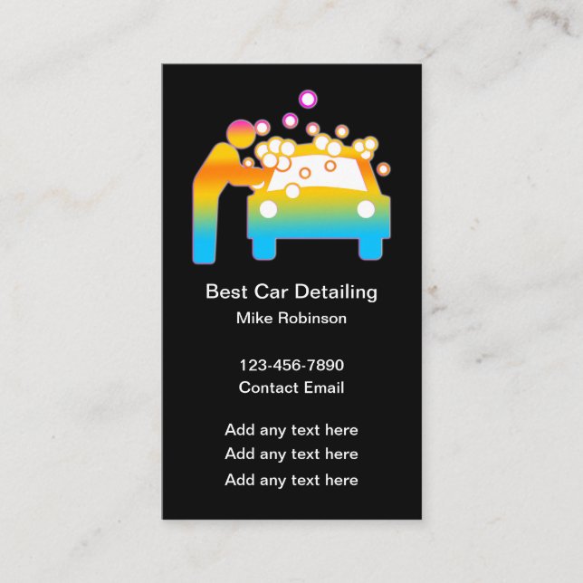 Tarjeta De Visita Servicios de Detención Profesional de Automóviles (Anverso)