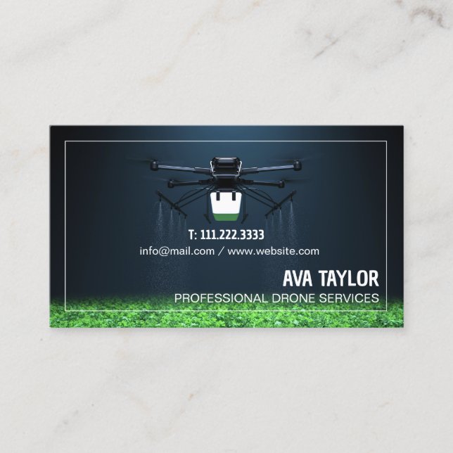 Tarjeta De Visita Servicios de drones UAV (Anverso)