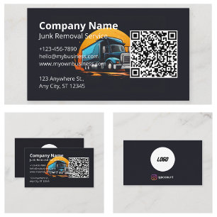 Tarjeta De Visita Servicios de Eliminación de Basura Logo