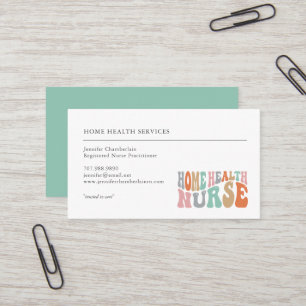 Tarjeta De Visita Servicios de enfermería domiciliaria Stethoscope