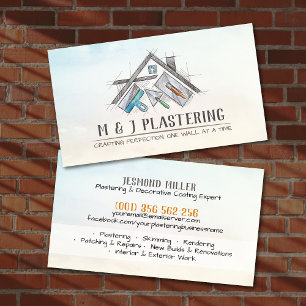 Tarjeta De Visita Servicios de Enlucido Drywall Profesional