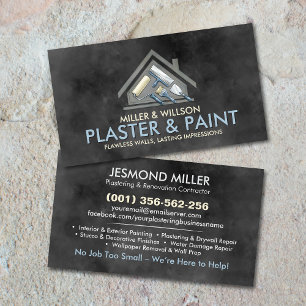 Tarjeta De Visita Servicios de enlucido y pintura Arte acuarela