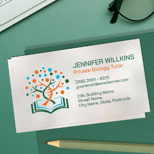 Tarjeta De Visita Servicios de enseñanza de ciencias de la biología 