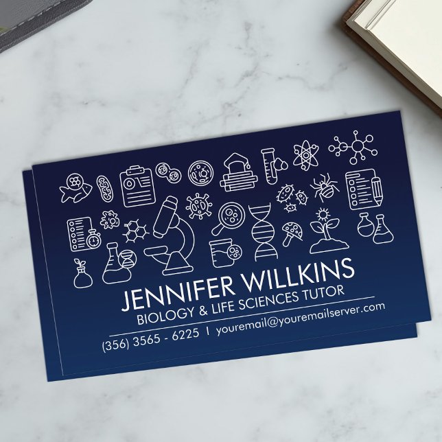 Tarjeta De Visita Servicios de enseñanza de ciencias de la biología  (Subido por el creador)