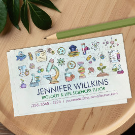 Tarjeta De Visita Servicios de enseñanza de ciencias de la biología 