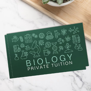 Tarjeta De Visita Servicios de enseñanza de ciencias de la biología 