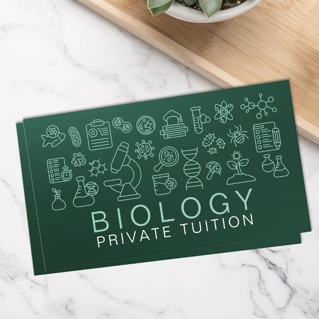 Tarjeta De Visita Servicios de enseñanza de ciencias de la biología  (Subido por el creador)