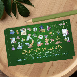 Tarjeta De Visita Servicios de enseñanza de ciencias de la biología 