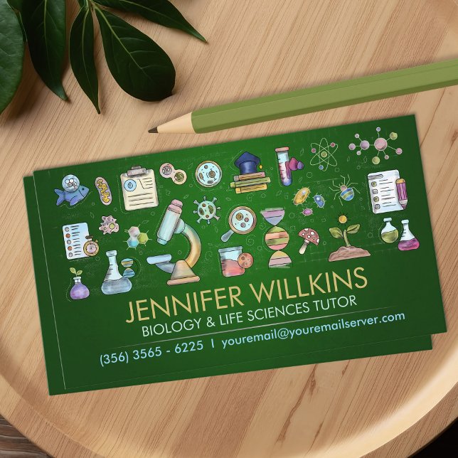 Tarjeta De Visita Servicios de enseñanza de ciencias de la biología  (Subido por el creador)