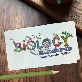 Tarjeta De Visita Servicios de enseñanza de ciencias de la biología 