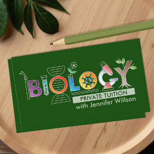 Tarjeta De Visita Servicios de enseñanza de ciencias de la biología 