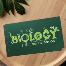 Tarjeta De Visita Servicios de enseñanza de ciencias de la biología 