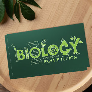 Tarjeta De Visita Servicios de enseñanza de ciencias de la biología 