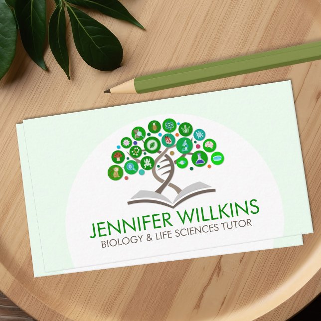 Tarjeta De Visita Servicios de enseñanza de ciencias de la biología  (Subido por el creador)