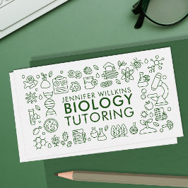 Tarjeta De Visita Servicios de enseñanza de ciencias de la biología 