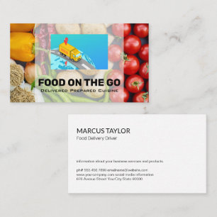 Tarjeta De Visita Servicios de entrega de alimentos   Camioneta   Pr