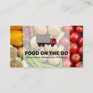 Tarjeta De Visita Servicios de entrega de alimentos   Camioneta   Pr