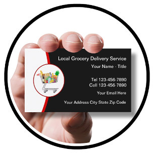 Tarjeta De Visita Servicios de entrega de comestibles locales