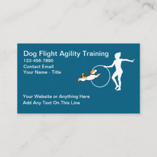 Tarjeta De Visita Servicios de Entrenamiento de Agilidad Canina