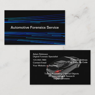 Tarjeta De Visita Servicios de Forense Digital Automotriz