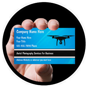 Tarjeta De Visita Servicios de Fotografía con Drones Aéreos