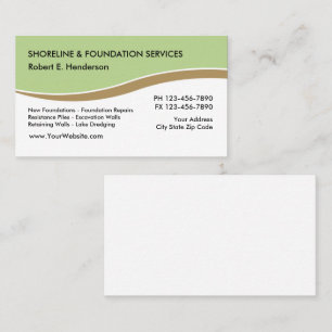 Tarjeta De Visita Servicios de Fundación