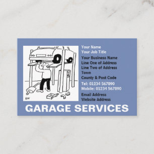 Tarjeta De Visita Servicios de Garaje Dibujos Animados