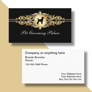 Tarjeta De Visita Servicios de Grooming de Mascota Clásico