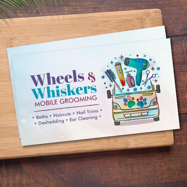 Tarjeta De Visita Servicios de Grooming para Mascotas móviles - Arte (Subido por el creador)