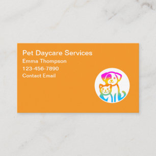 Tarjeta De Visita Servicios de Guardería para Mascotas
