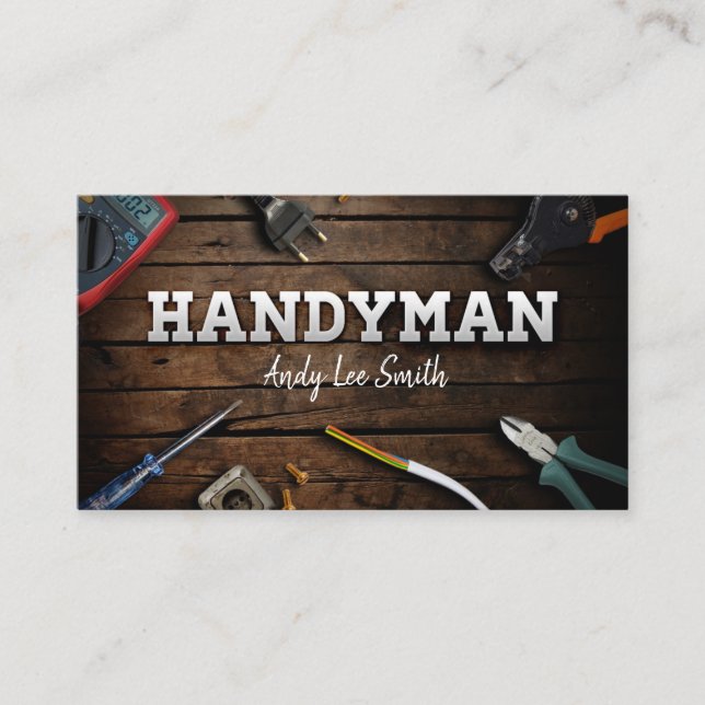 Tarjeta De Visita Servicios de Handyman (Anverso)
