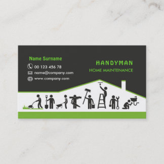 Tarjeta De Visita Servicios de Handyman, mantenimiento del hogar